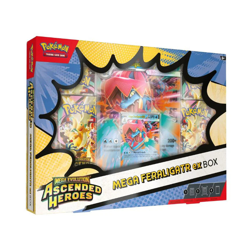 Mega Feraligatr ex -Ascended Heroes Box מגה פרליגטר אסנדד הירוז בוקס פוקימון